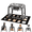 Black-1.2 Gallon, variant on 1.2 Gallon Elevated Dog Water Bowls for Large Dogs, 4 Adjustable Heights, Raised Dog Water Stand with Mat