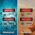 thumbnail image 6 of (2 Pack) Ammonia - Amoniaco OSHA Danger Sign 10 Inch X 14 Inch Indoor / Outdoor Rust-Free Aluminum Metal Signs for Workplace, Workshop, and Construction Site, Made in the USA, 6 of 8