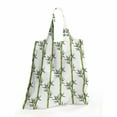 thumbnail image 2 of Oriental Green Fabric Shopping Tote, Botanical Japanese Bamboo Stems Leaves Repeated Illustration on Plain Backdrop, Portable and Foldable Bag to Keep in Pocket Bag Purse & Car, White, by Ambesonne, 2 of 4