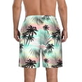 thumbnail image 3 of Naloa Tropical Summer Palm Men's Beach Shorts, Surfing shorts, Swim trunks, Quick Dry Swim Trunks for Surfing Beach Fun - Large, 3 of 9