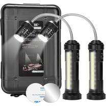 Rechargeable Grill Lights Magnetic Grilling Gifts for Men Dad, Flexible Gooseneck BBQ Light Traeger Pit Boss Smoker Electric Grill Accessories 2 Packs (Battery-Powered)