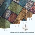 thumbnail image 6 of Multicolor Ethnic Geometric Patchwork Pattern Shower Curtain 36"x72" ,Bathroom Decorative Shower Curtains Set with 12 Hooks,Modern Waterproof Washable Shower Curtain, 6 of 6