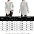 thumbnail image 2 of Suéter Suéter femenino Suéter Tops Suéter de punto de cuello alto suelto Cómodo traje de calle Ygjytge Blanco Xl para Mujer, 2 of 6