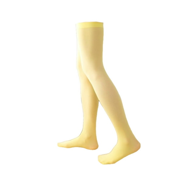 Guardurnaity 1 par de calcetines por encima de la rodilla de 52 cm para mujer, calcetín cálido elástico JK, botas, medias, medias hasta el muslo para Medias Amarillo brillante Guardurnaity AP008227-05B