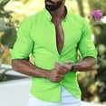 thumbnail image 1 of Camisa de hombre con cuello alto y letras para exteriores, ropa de calle de manga larga estampada, ropa de moda urbana de diseñador, informal, de talla grande, 1 of 6