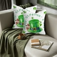 thumbnail image 5 of Steadline Irish Themed Decorative Pillow - Velvet Shamrock Print Cushion Cover With Hidden Zipper For Sofa And Bed Styling With Festive Green Design And Soft Material For Seasonal Home Decor Refresh, 5 of 5