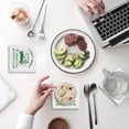 thumbnail image 1 of RYLABLUE Happy St. Patrick's Day Clover Set of 8 Coaster for Drinks, Absorbent Ceramic Stone Coasters Cup Mat with Cork Base for Home Kitchen Room Coffee Table Bar Decor, 1 of 4