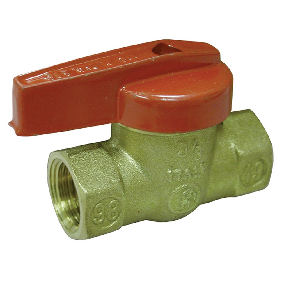 3/8" FIP Brass Gas Ball Valve, Lever Handle ,PartNo B64375 JonesStephens