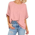 thumbnail image 2 of Zuesphe Womens Tops 2025 Summer Womens Shirts Summer 2025 Chiffon Blouses for Women Dressy Oversized Graphic Tees for Women Beach, 2 of 5
