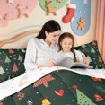 thumbnail image 5 of Manfei Red-Green Buffalo Plaid Christmas 7-Piece Twin Bedding,Xmas Holiday Season Bedding Comforter Set,Xmas Reversible, 5 of 7