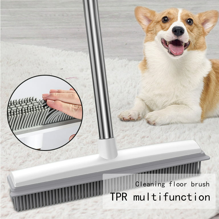 Floor Cleaning Brush Silicone Scraper Bench Floor Scraper Pet Hair Brush  for Corners and Narrow Spaces - White Wholesale