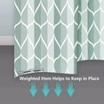 thumbnail image 4 of Dark Green Geometric Stall Short Shower Curtain,Waterproof Design and Polyester,Quick-Drying,Weighted Hem,Small Shower Curtains Set for Bathroom W 36 x H 72,Durable and Washable with 8 Hooks, 4 of 6