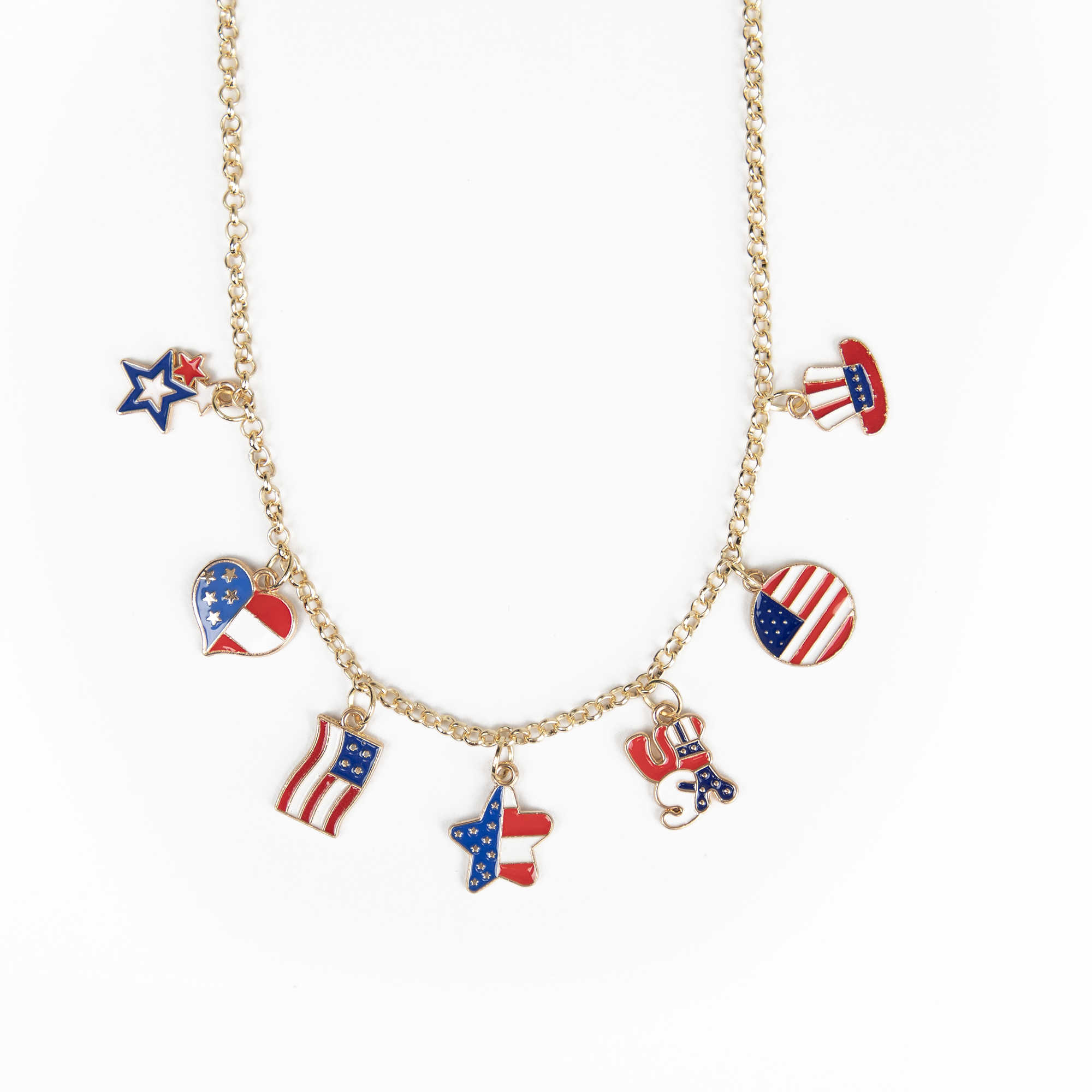 Cousin DIY Americana Enamel Charms, 60 Pieces for Jewelry Making