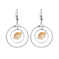 thumbnail image 1 of Colorful Snail Marine Life Illustration Earrings Dangle Hoop Jewelry Drop Circle, 1 of 3