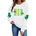 thumbnail image 3 of Tauxra Chandails à Enfiler de la Saint-Patrick pour Femmes, Manches Longues, Col Rond, Coupe Ample, Blouse Tunique Décontractée pour Femmes, 3 of 6