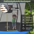 thumbnail image 4 of Leumius 10FT Trampoline for Kids,Outdoor Round Trampoline with Basketball Hoop and Safety Enclosure Net,Ladder,Easy Assembly,Blue, 4 of 11