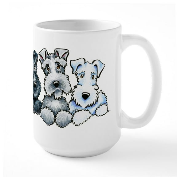 CafePress - Schnauzer Company Mugs - 15 oz Ceramic Large White Novelty Mug