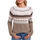 thumbnail image 2 of Ailaofu Women's Fair Isle Sweater Casual Crewneck Long Sleeve Lightweight Vintage Knit Jumper Tops, 2 of 6