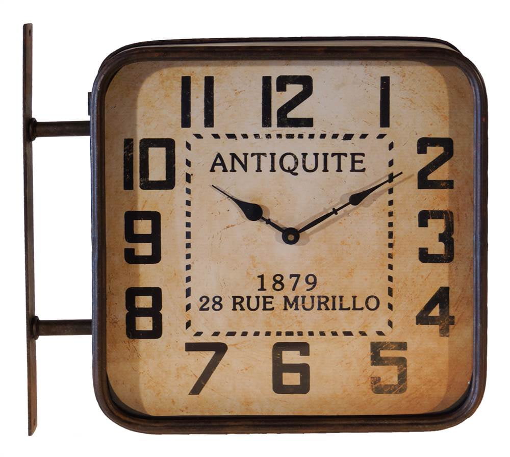 Square Train Station Wall Clock