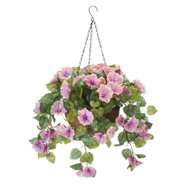Fully Assembled Petunia Hanging Basket By Oakridgetm Walmart Com Walmart Com