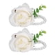 thumbnail image 5 of 2 pulseras artificiales con ramillete de muñeca para dama de honor, para boda, color blanco, 5 of 14