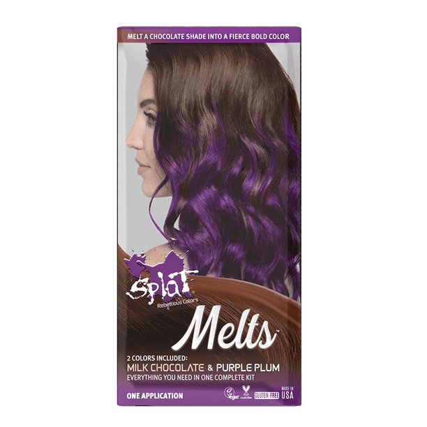 Splat Melts Hair Dye, Milk Chocolate and Purple Plum, 1 Application -  