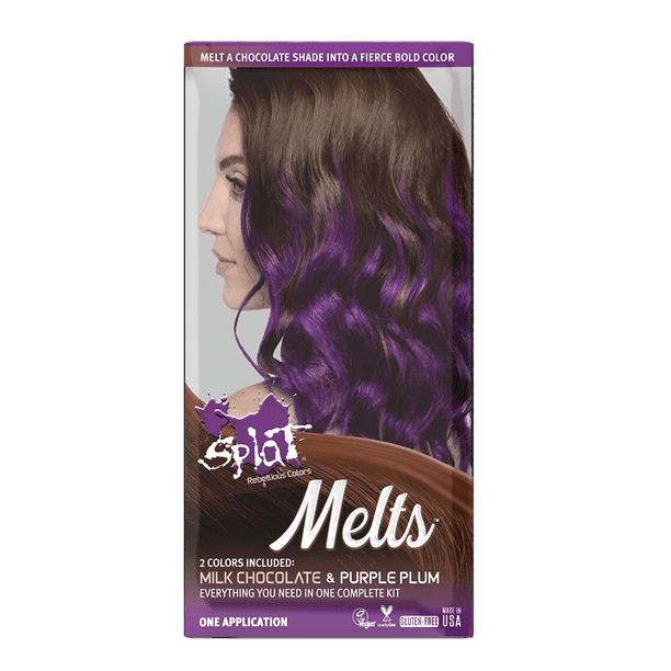 Splat Melts Hair Dye, Milk Chocolate and Purple Plum, 1 Application - Splat Melts Hair Dye, Milk Chocolate and Purple Plum, 1 Application -