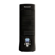 Honeywell 13" Black QuietSet Oscillating Table Fan, 10ft Air Circulation Power, 4 Speed, Auto Off Timer, HTF210B