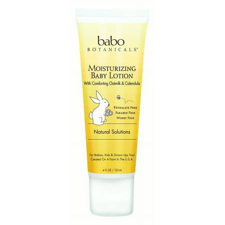 Babo Botanicals Moisturizing Baby Shampoo and Wash, Oatmilk and Calendula, 4 Oz
