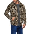 thumbnail image 2 of Vsdgher Leopard Print-1 Mens Hoodies Zip Hoodie, Hoodies for Men, Zip-up Hooded Sweatshirt-Small, 2 of 5
