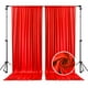 thumbnail image 1 of Cortinas de fondo ZEBMOON, 150 x 300 cm, color rojo satinado, 2 paneles, 1 of 5