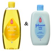 Johnsons Baby Shampoo Original 500ml & Baby Bath 300ml Gentle Cleanser Set