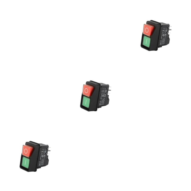 Eigraketly Botón pulsador DZ6, interruptor electromagnético resistente al agua, largo y resistente, con pequeños interruptores de seguridad, DKLD/DZ-6 Cuatro Patas 3Conjunto