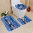 thumbnail image 1 of ABPHQTO Delfines nariz de botella Omán Juego de alfombras de baño de 3 piezas Alfombra de baño Alfombra de contorno y tapa de inodoro ABPHQTO Cont-CHAPPLE-10865, 1 of 2