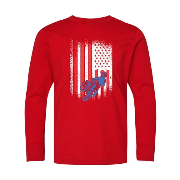 Inktastic Bmx Motocross Biking Long Sleeve Youth T-Shirt