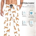 thumbnail image 4 of HPINK-T Golden Retriever Dogs Men's Cotton Pajama Pants Soft Comfy Sleep & Lounge Pants Pjs Bottoms with Pockets, 4 of 7