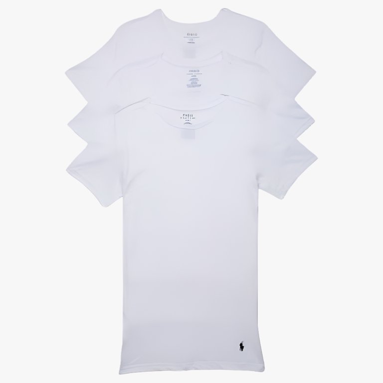 Polo Ralph Lauren Mens Slim Fit Cotton T-Shirt 3-Pack Style-RSCNP3