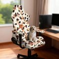 thumbnail image 3 of SCRAWLGOD Cow Star Print Gaming Chair Cover with Armrest Covers Stretch Non Slip Furniture Protector Washable Anti Dust Gaming Chair Slipcover, 3 of 9
