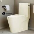 thumbnail image 4 of St. Tropez One-Piece 14" Rough-in 1.28 GPF Right-Hand Vortex Flush Elongated Toilet in Glossy Bisque, 4 of 9