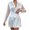 A-White72, variant on JAJAHO Women Lace Silk Satin Robe Mesh Sheer Long Sleeve Bathrobe V Neck Tie Waist Sleepwear Wedding Robes Stylish Home Clothes