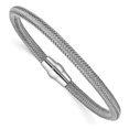 thumbnail image 1 of Sterling Silver Polished Rhodium-plated Magnetic Mesh Bracelet, 1 of 3