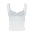 thumbnail image 6 of vigerkar Women Sleeveless Sexy Backless Going Out Crop Top Y2K Strappy Ruched Tank Top Summer Tight Slim Fit Cute Tops White, S, 6 of 6