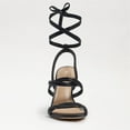 thumbnail image 3 of Cecelia New York London Black Patent Slip On Open Toe Heel Slide Sandals (Black, 10.5), 3 of 4