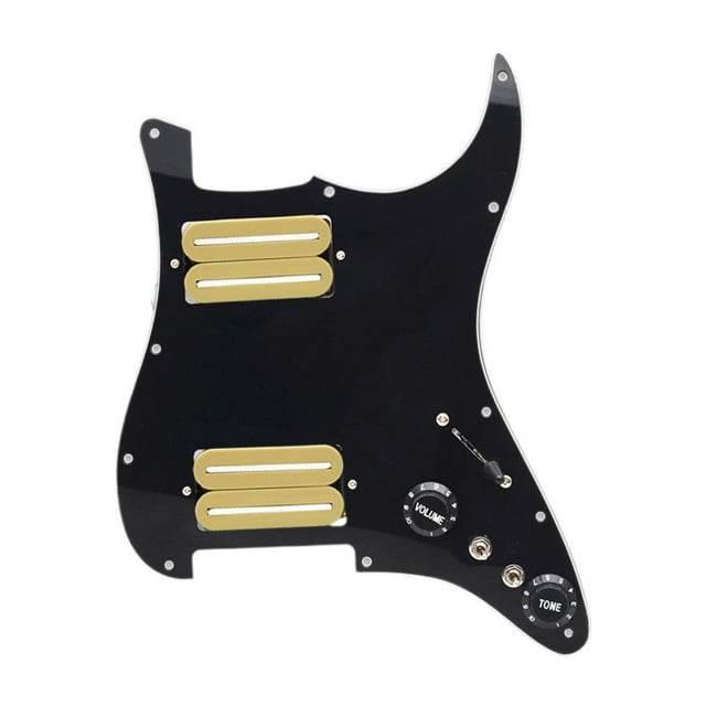 Conjunto de pastilla de de guitarra eléctrica Humbucker, pieza de repuesto de guitarra precableado para accesorios de guitarras , Amarillo Negro Negro Amarillo