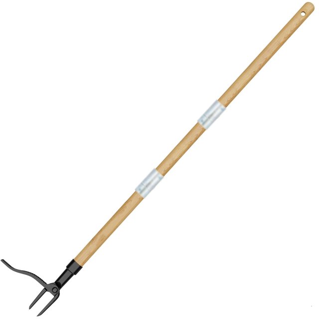 Herramienta extractora de césped, herramienta removedora de césped resistente, diseño de pie, herramienta de desmalezado con cabeza de acero de 4 garras, herramienta de desmalezado manual de jardín