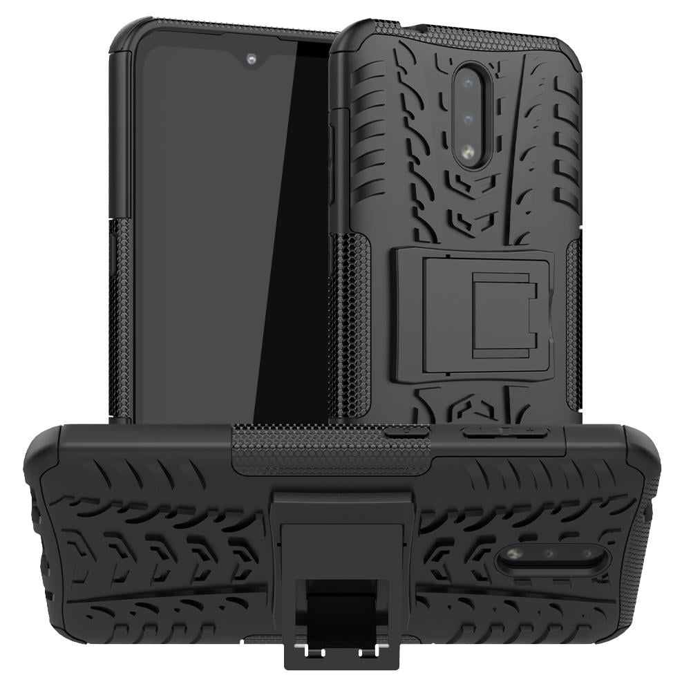 Tough Armour Cover Cases Olixar Case for Sony Xperia 1 II Shockproof Air Cushion and Dual Layer with Kickstand ArmourDillo Black Protective Heavy Duty Protection