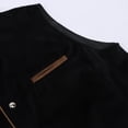 thumbnail image 6 of Zpzdpjkx Mens Oktoberfest Waistcoat Stand Collar Button Front Contrast Piping Pockets Traditional Sleeveless Vest for Beer Festival Party, 6 of 7