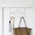 thumbnail image 2 of Tkrady lus -Coated Over The Door Hooks Pack of 1 â Heavy-Duty 7 Hooks for Hanging Towels, Coats, Bags, Jackets, Belts, Hats, Clothes - Ideal for Bathroom, Kitchen, Bedroom(White), 2 of 6