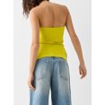 thumbnail image 3 of Gupgi Women's Tube Tops Slim Solid Color Bandeau Side Ruched Split Off Shoulder Backless Sleeveless Tops, 3 of 7