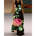 thumbnail image 2 of Summer Dresses for Women Wedding Guest Dresses Sleeveless Plus Size Maxi Dresses Floral and Butterfly Print Kaftan Boho Dress Shermie, 2 of 3